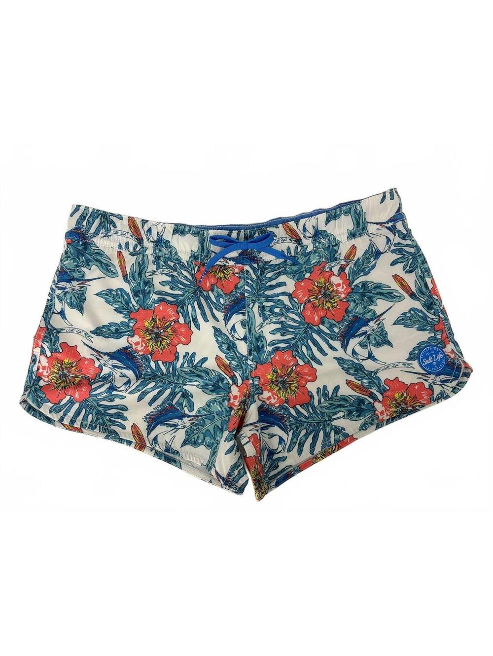 Salt Life Women’s Floral Print Swim Trunks Size XLG